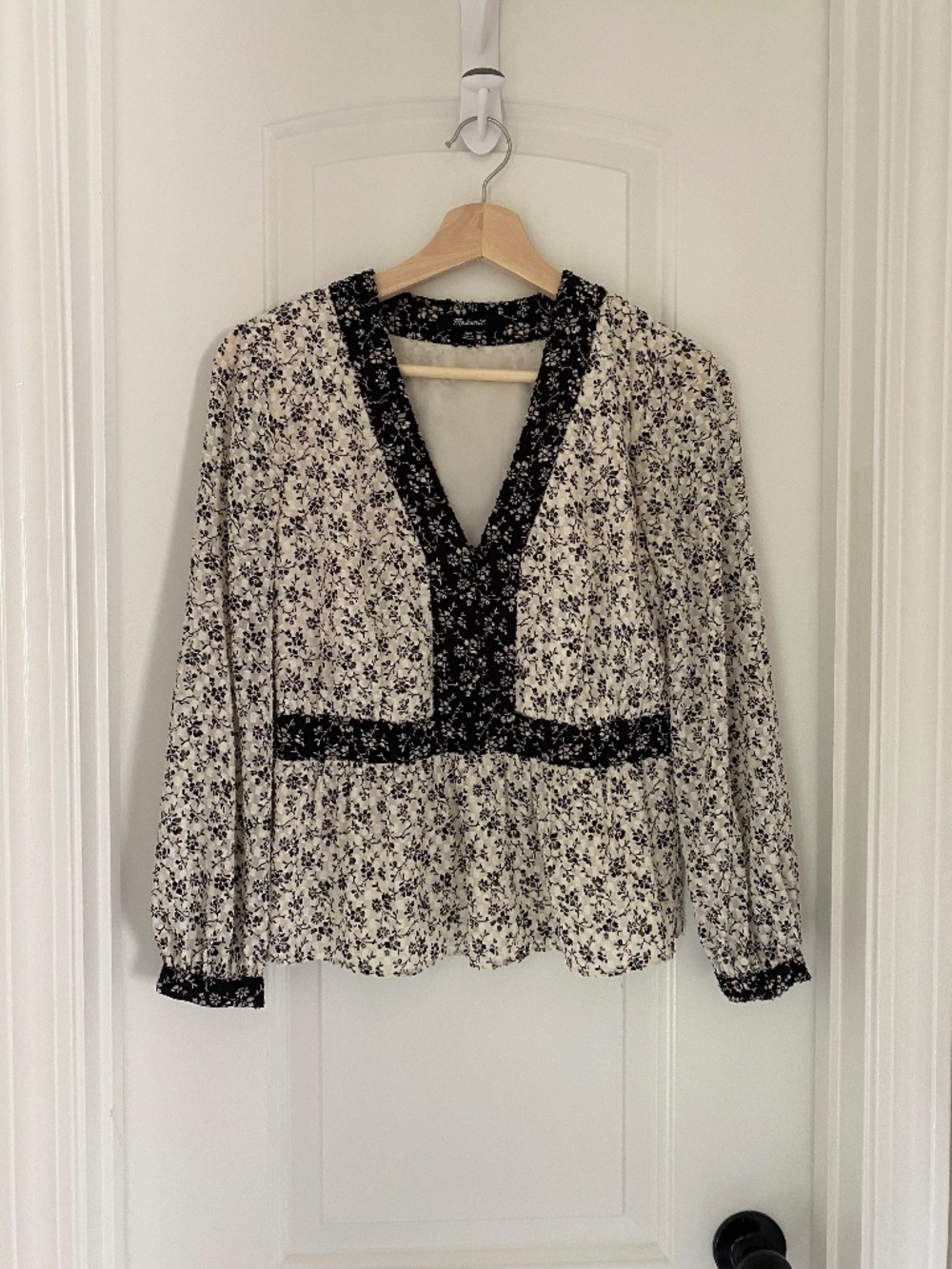 Madewell Black and White Dress Shirt